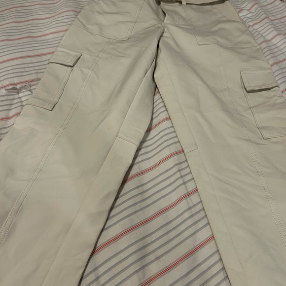 Dear John Cream Cargo Crop Pants with Tie Waist - Picture 11 of 14